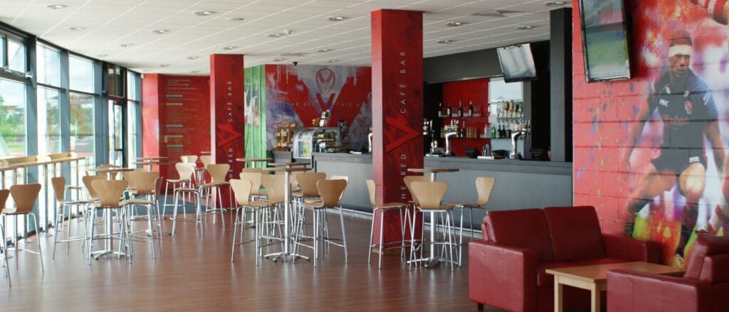 Red V Cafe Bar at The Totally Wicked Stadium, St Helens