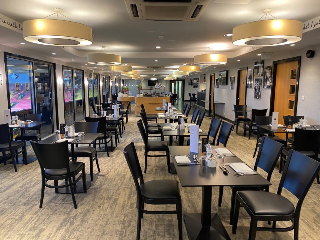The Sir Elton John Suite at Vicarage Road Stadium, a stylish hospitality and event space at Watford FC.